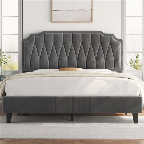 Letto con testiera imbottita - con,