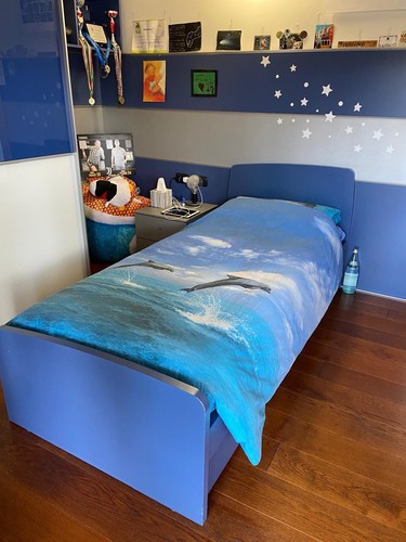 Letto singolo blu in - singolo, cm