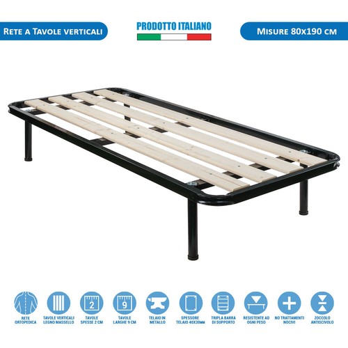 Rete singola 80x190 doghe - singola,